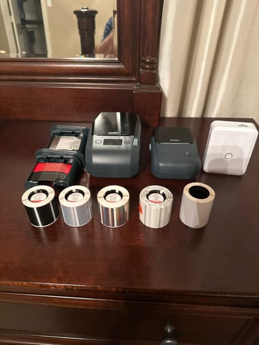 Customer photo review of Thermal Transfer Label Printer Labels for M2, M3