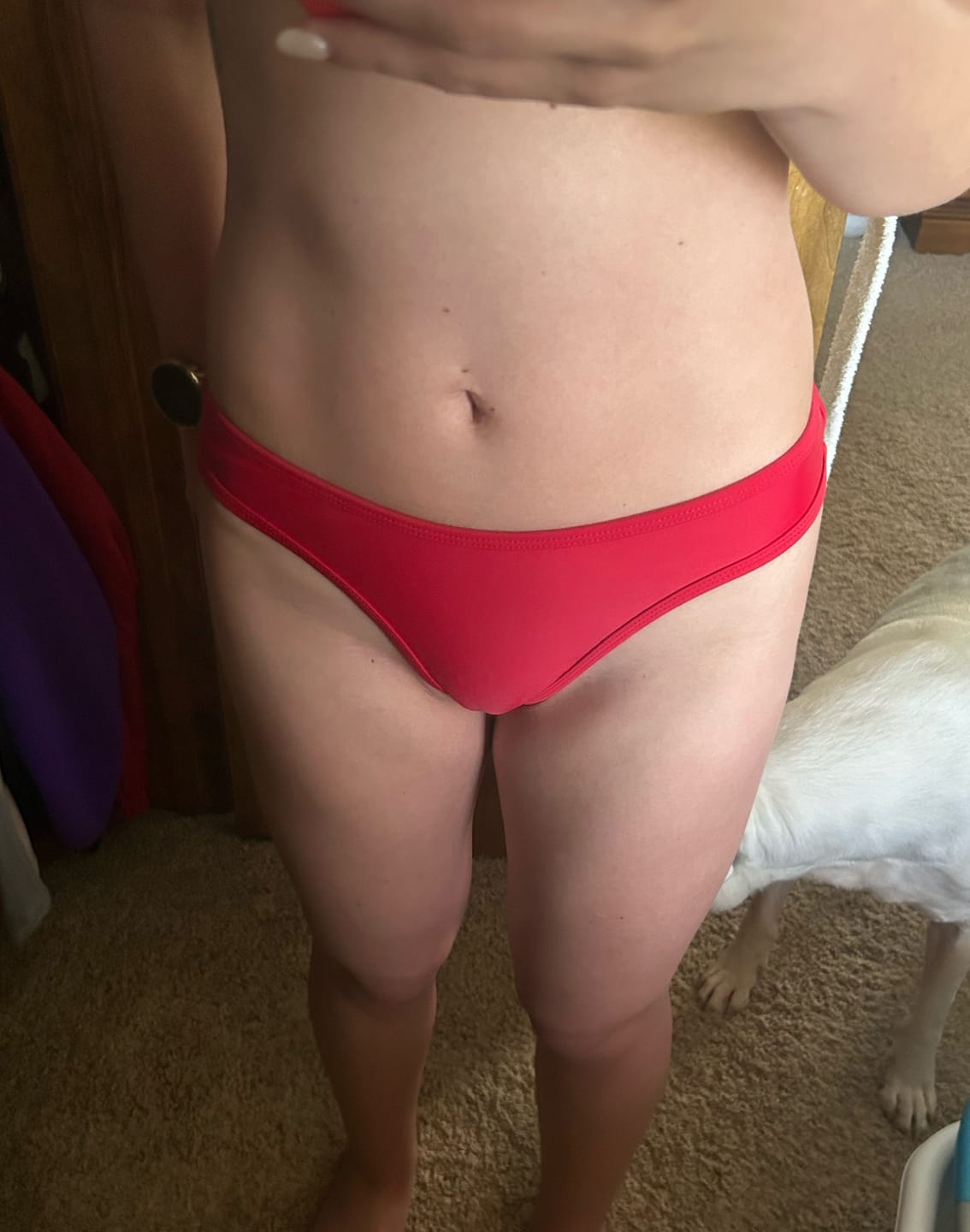 Customer photo review of JESSIE Scarlet Red Classic Bikini Bottoms