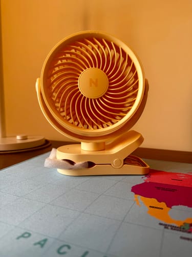 Customer photo review of Personal Clip Fan with SharkGrip™ | KLĪP