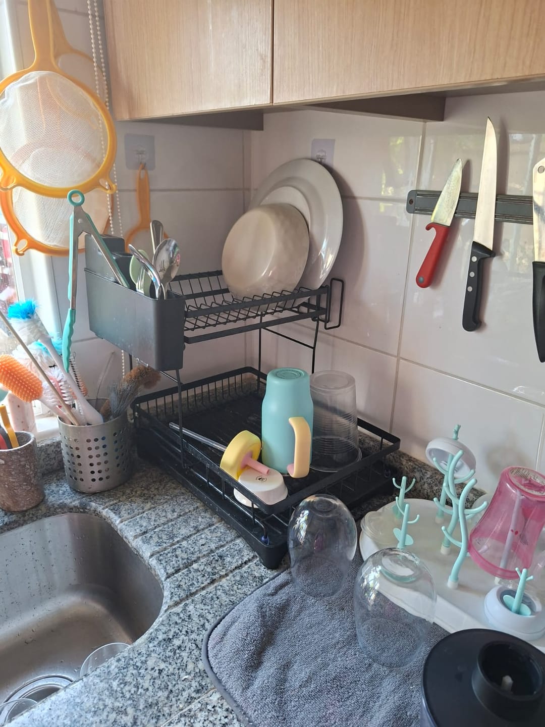 Customer photo review of Escurridor De Platos 2 Niveles Secador Desmontable Loza Inoxidable Rack