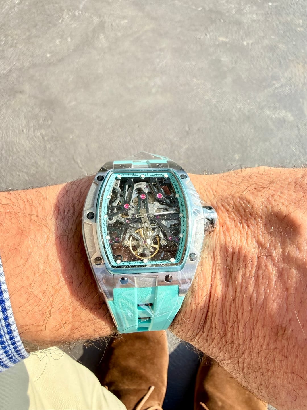 Customer photo review of JC-9-198G-1 Automatic Tourbillon Skeleton Men’s Watch