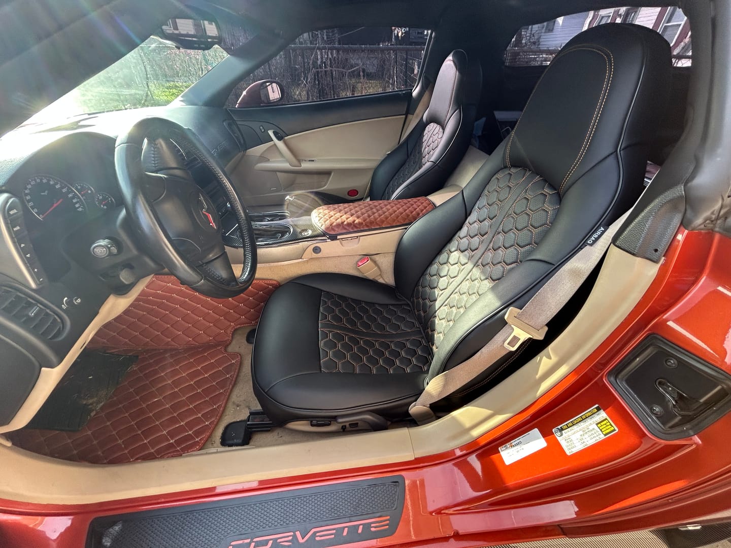 Customer photo review of Corvette C6 Leather Seat Covers (Custom Order)