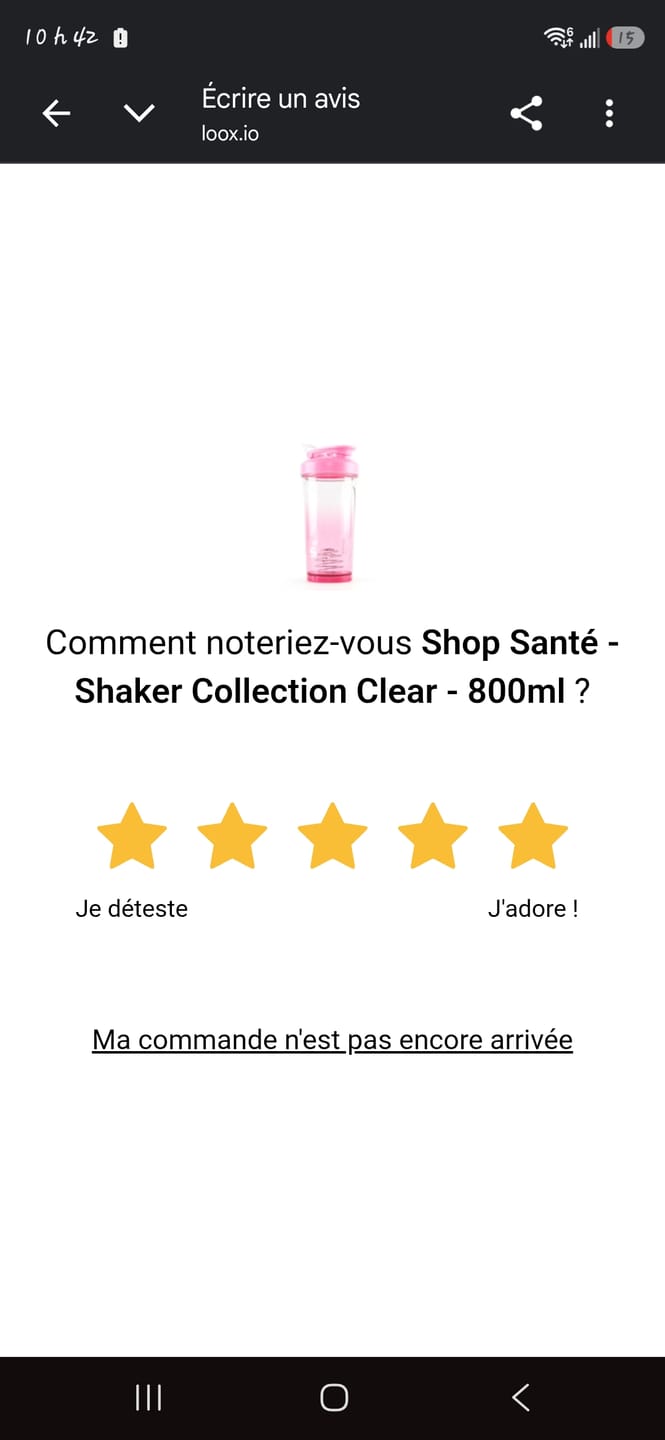 Customer photo review of Shop Santé - Shaker Collection Clear - 800ml
