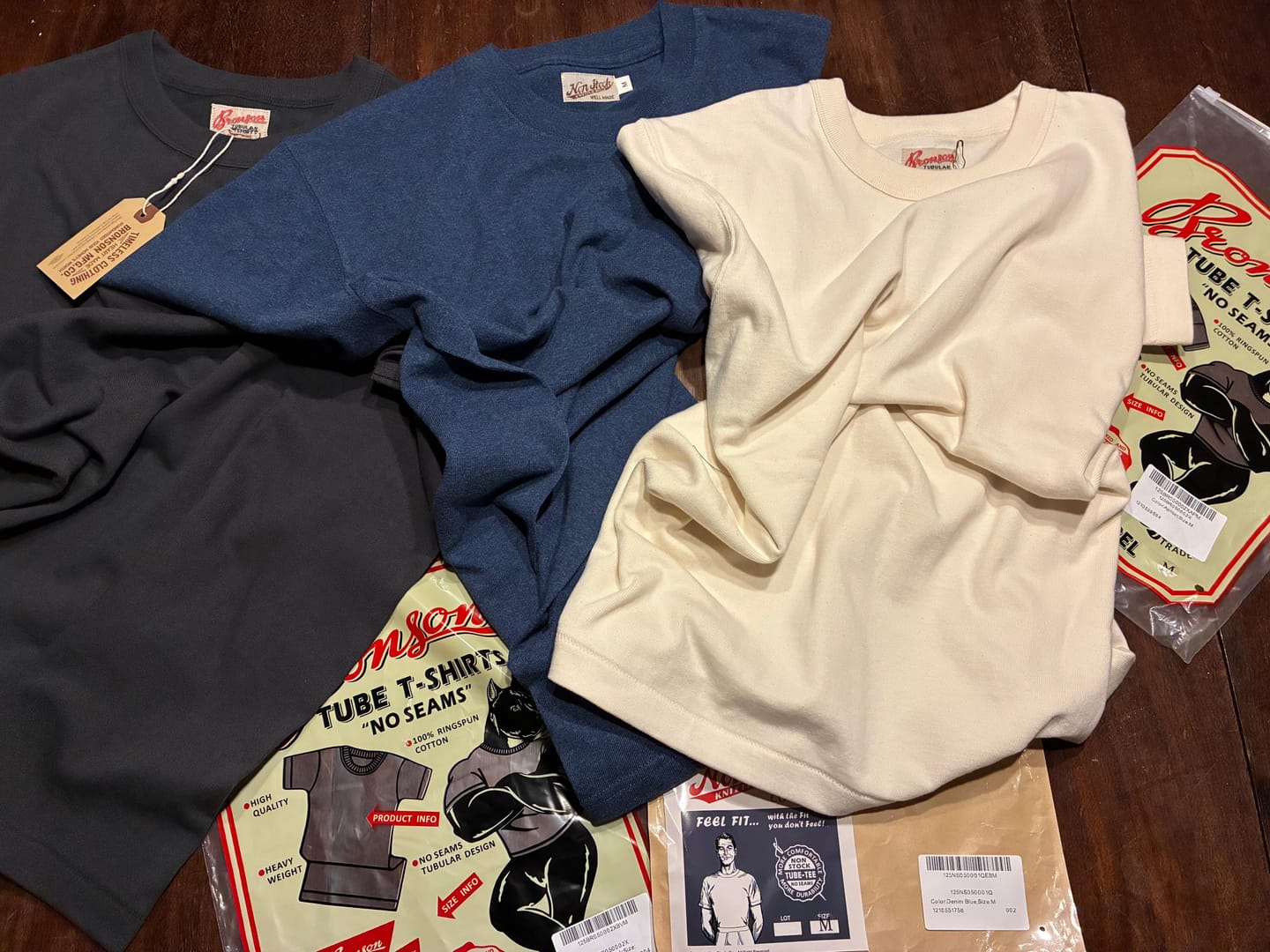 Customer photo review of 9 oz Cotton Tubular T-Shirt - Denim Blue