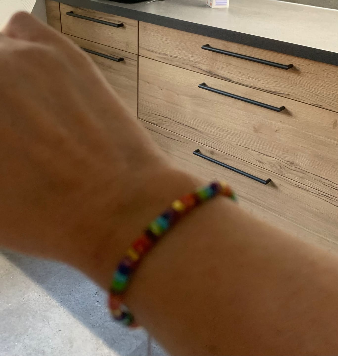 Customer photo review of 7 Chakren Energiearmband aus Jaspis