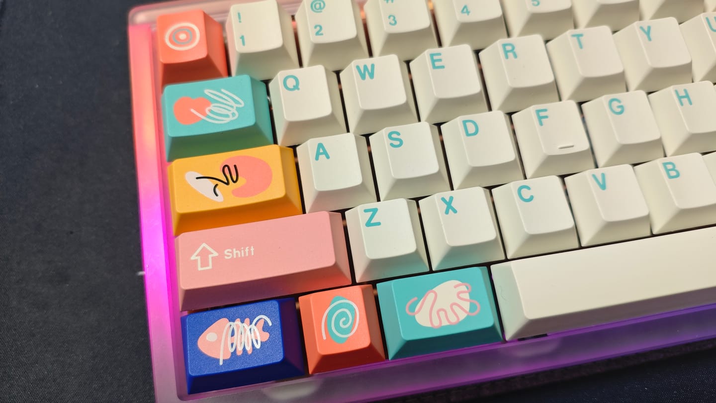 Customer photo review of KEYKOBO CINQUE TERRE ABS DOUBLE-SHOT KEYCAP SET
