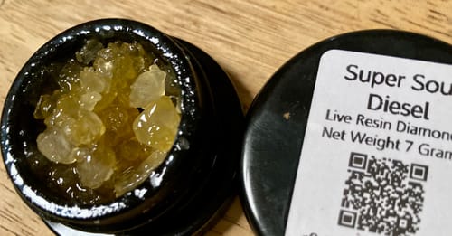 Customer photo review of Super Sour Diesel | Live Resin Diamonds