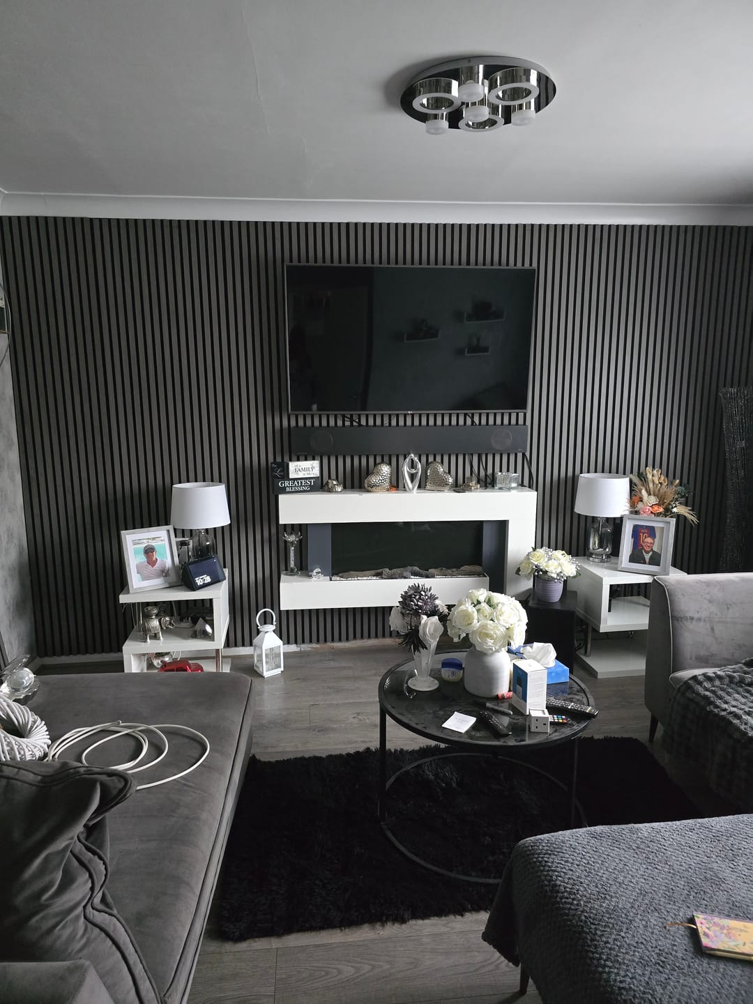 Customer photo review of Premium Acoustic Wall Panels - Light Grey
