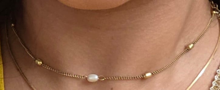 Customer photo review of Single Pearl Necklace