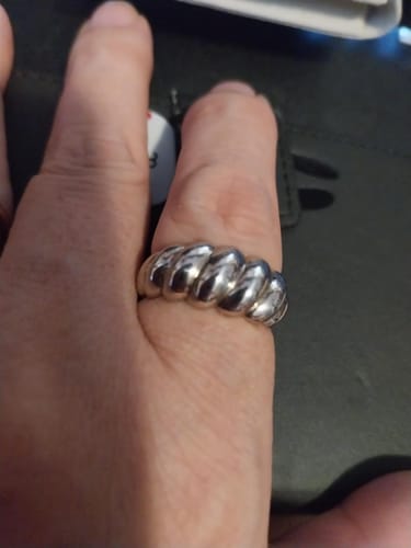 Customer photo review of Croissant Ring in Sterling Silver