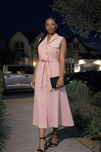 Customer photo review of Emma Serene Dress | Pink