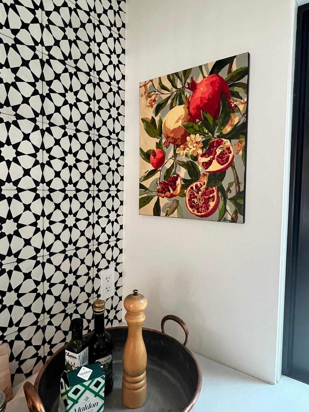 Customer photo review of Blooming pomegranates | Paint by Number