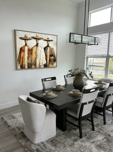 Customer photo review of Golden Companions – Southwestern Abstract Figure Wall Art Textured Oil Painting