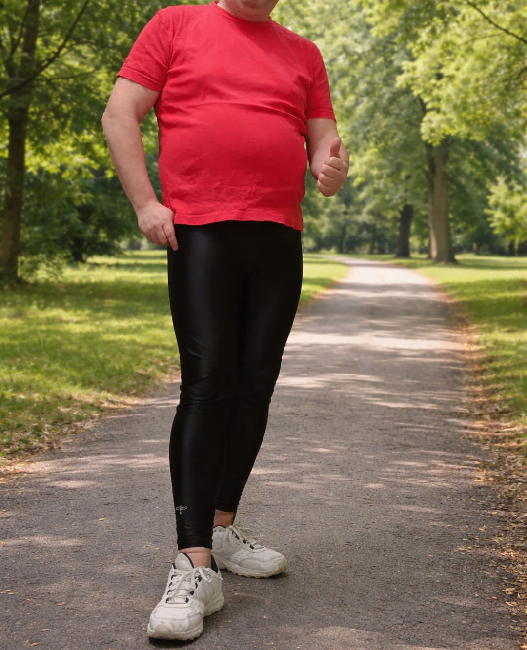 Customer photo review of Elegant Leggings shine men