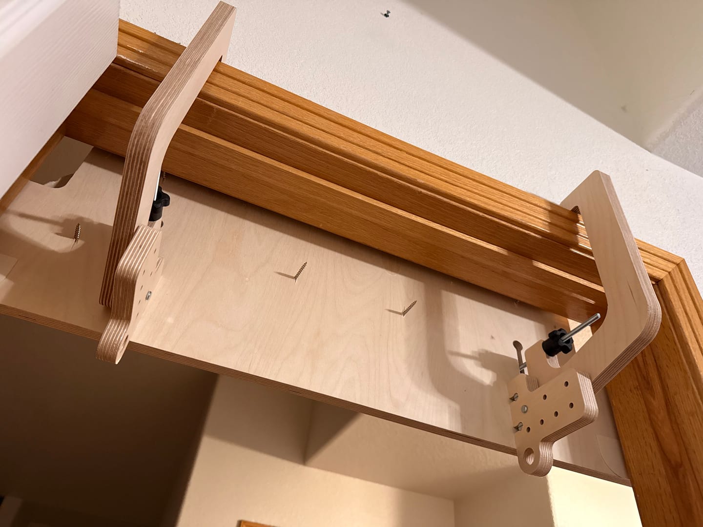 Customer photo review of Hangboard Doorway Mount