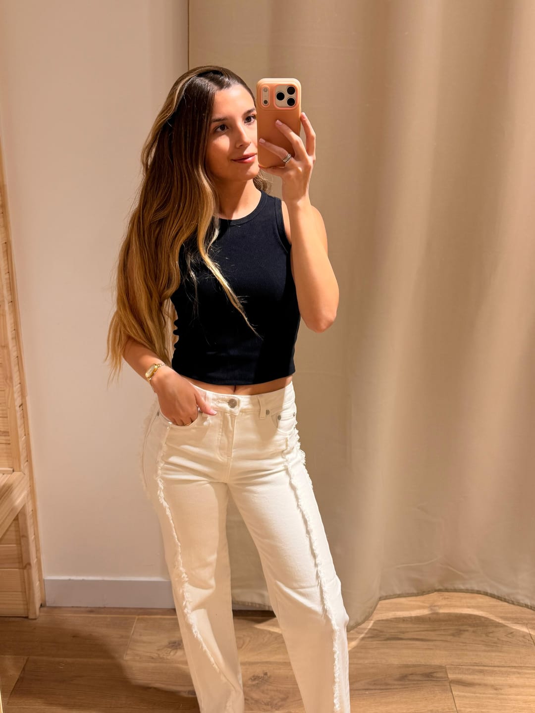 Customer photo review of Pantalón Flecos White