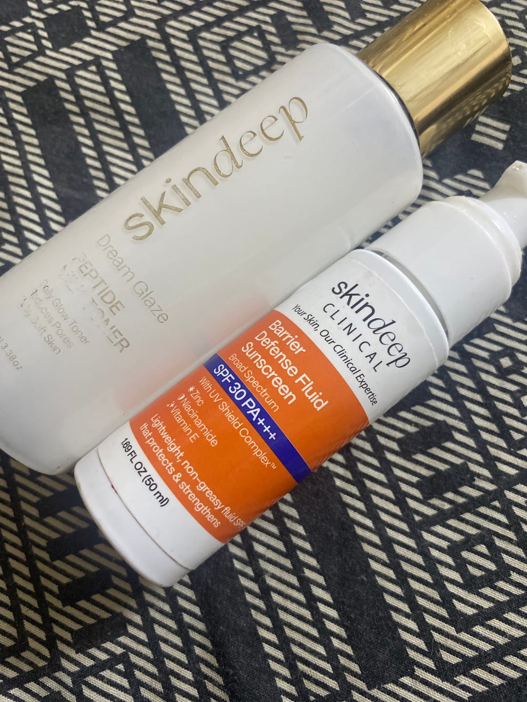 Customer photo review of Barrier Defense Fluid Sunscreen
