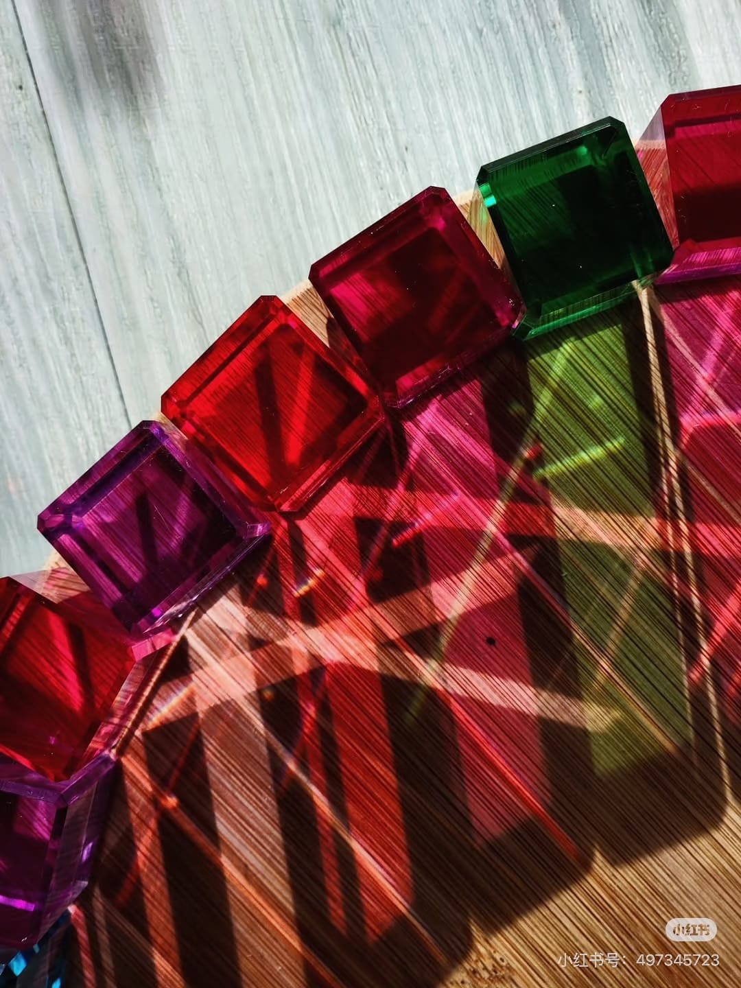 Customer photo review of LaLaLull Australia® Premium Lucite Bright Cubes and Blocks - 27 PCs