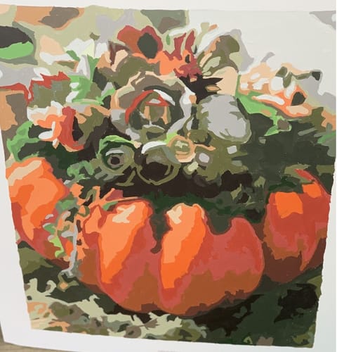 Customer photo review of Custom Paint By Numbers - Turn Trip Memory into Art