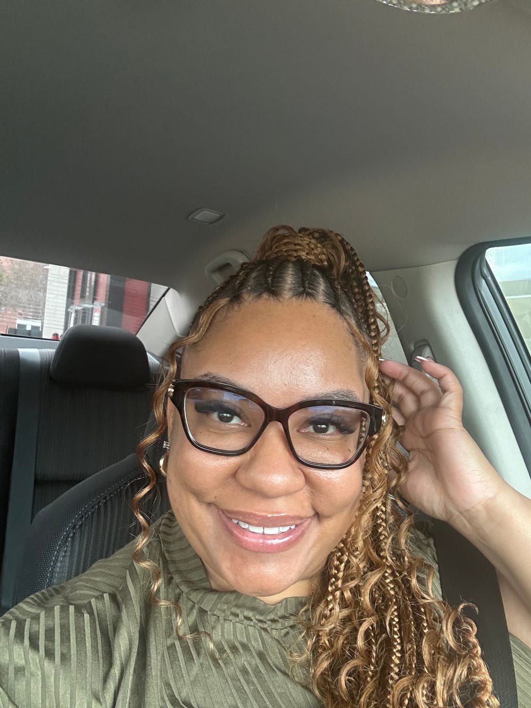 Customer photo review of #30 Light Brown Deep Wave Bulk Hair Extensions for Braiding