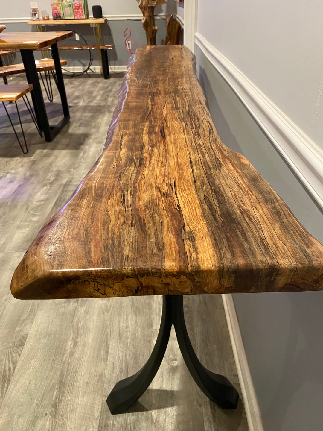 Customer photo review of Console Table Legs 209 Xeni 28.3" H Handmade Design for Woodworking