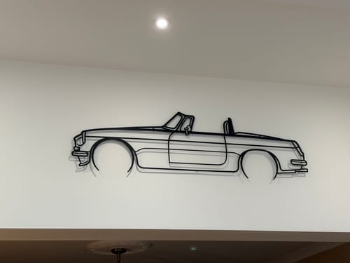 Customer photo review of MGB Roadster 1969 Detailed Silhouette Metal Wall Art