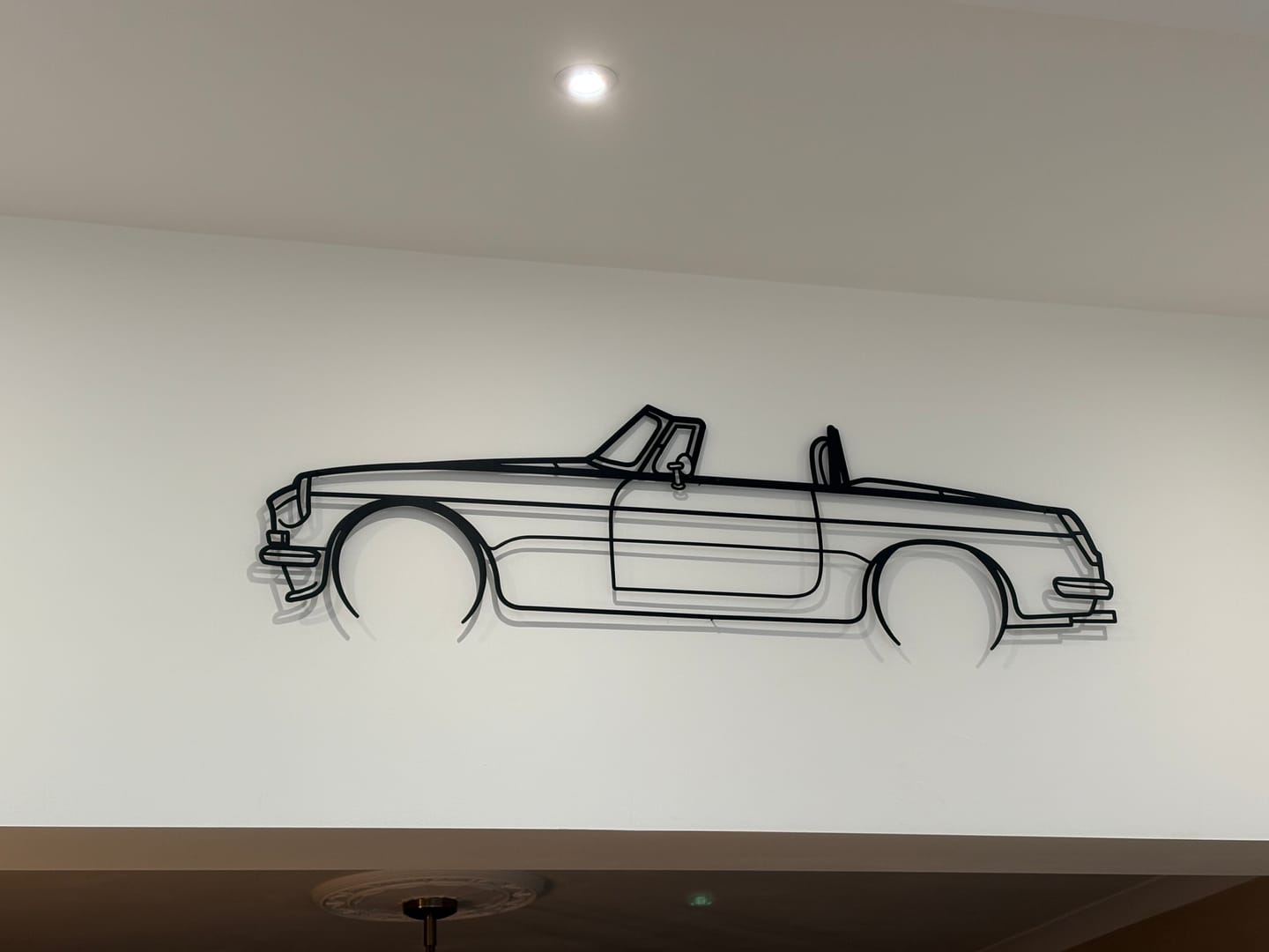 Customer photo review of MGB Roadster 1969 Detailed Silhouette Metal Wall Art