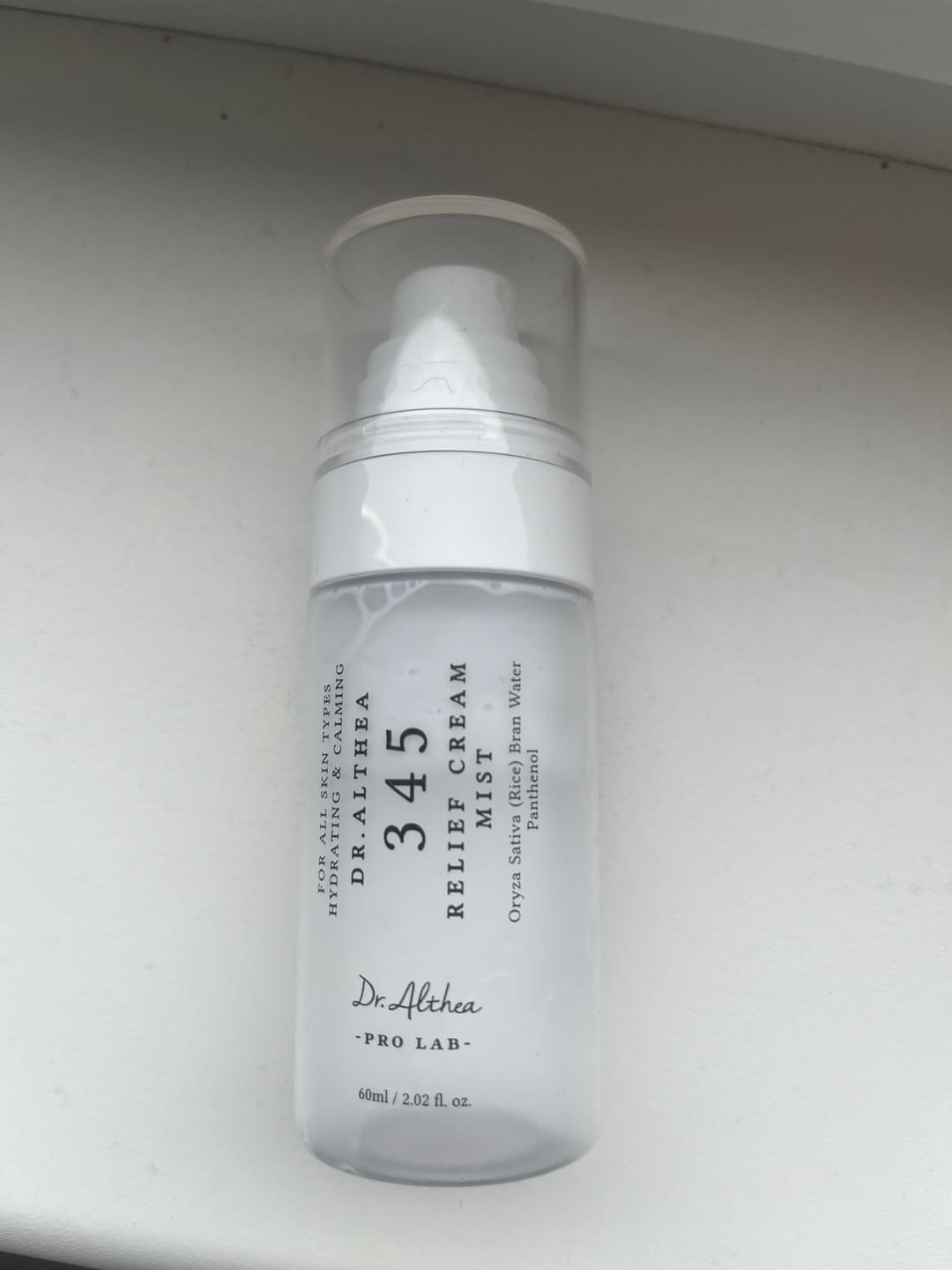 Customer photo review of Nomierinošs un atjaunojošs krēma mists Dr. Althea 345 Relief Cream Mist