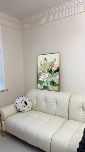 Customer photo review of Serene Lotus Garden – Textured Lotus Oil Painting