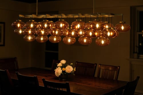 Customer photo review of Cabret Glass Linear Chandelier