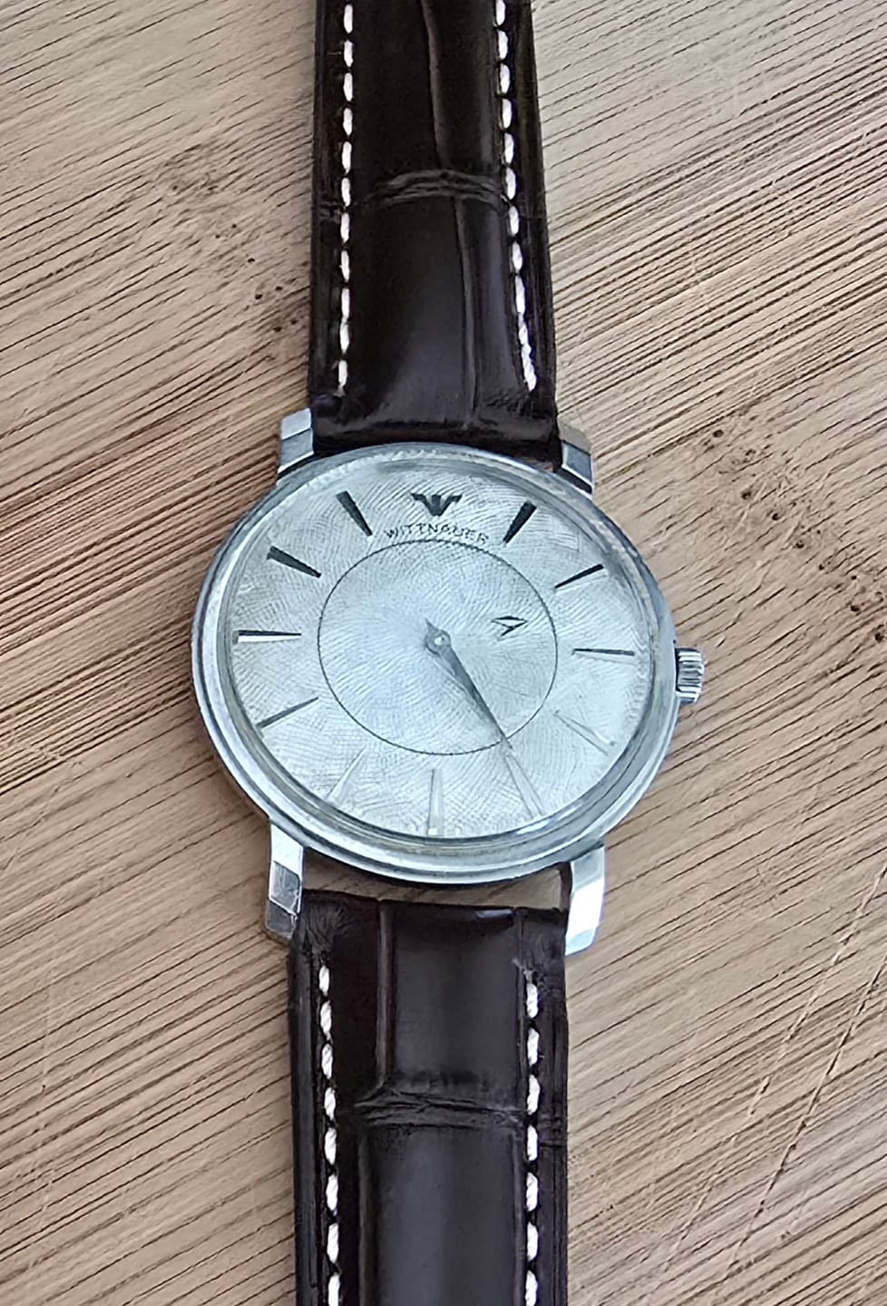 Customer photo review of Leather - Crocodile Grain - Chocolate Brown