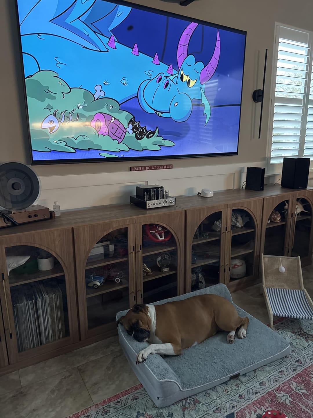Customer photo review of Jagger 65" Glass Door Sideboard