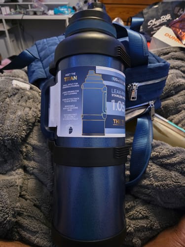 Customer photo review of 4L Titan Bottle (135 oz)