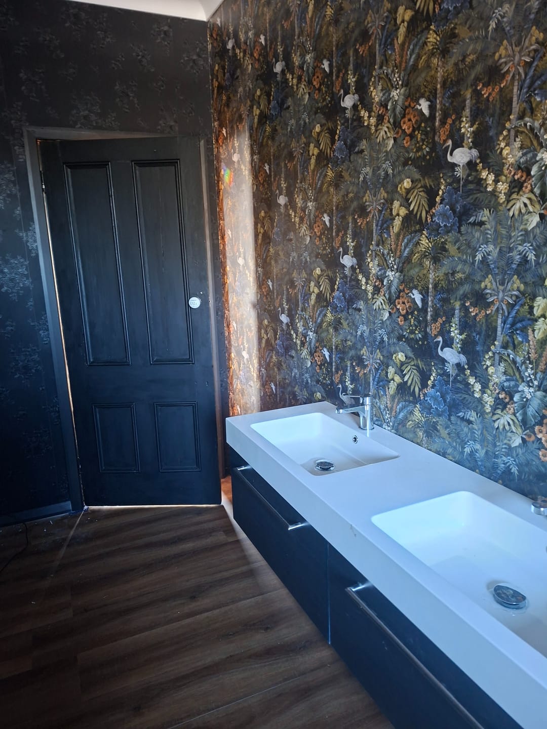 Customer photo review of Masoala Tropical Crane Wallpaper - Navy - Last 98 Rolls
