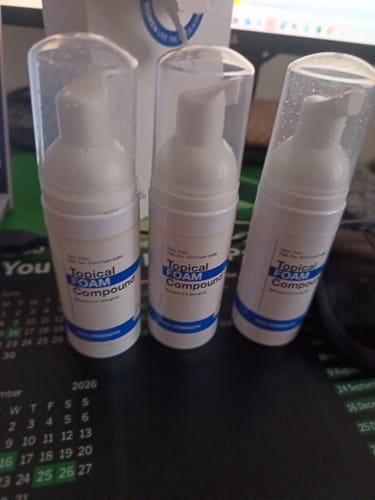 Customer photo review of Minoxidil 5% FOAM, 3x60ml pack