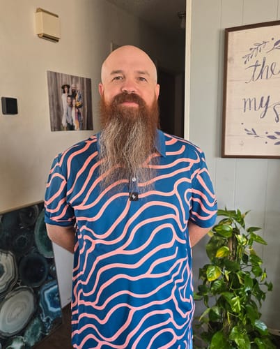 Customer photo review of Groovin - Navy/Peach