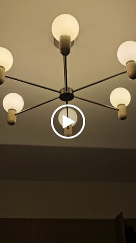 Customer video review of Travertine Marble Pendant Lamp 8801-6-Gunblack Travertine