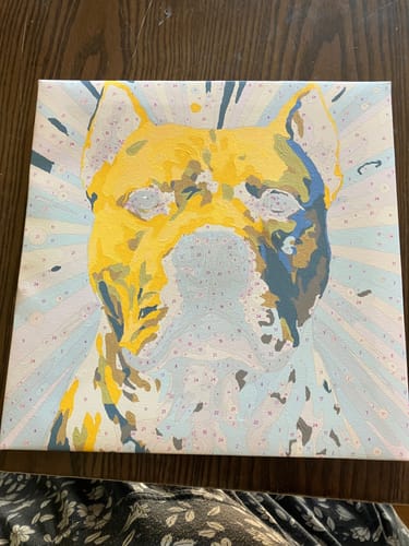 Customer photo review of Pet Custom Paint by Numbers (Style I)