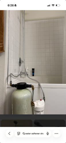 Customer photo review of Shower Water Softener System