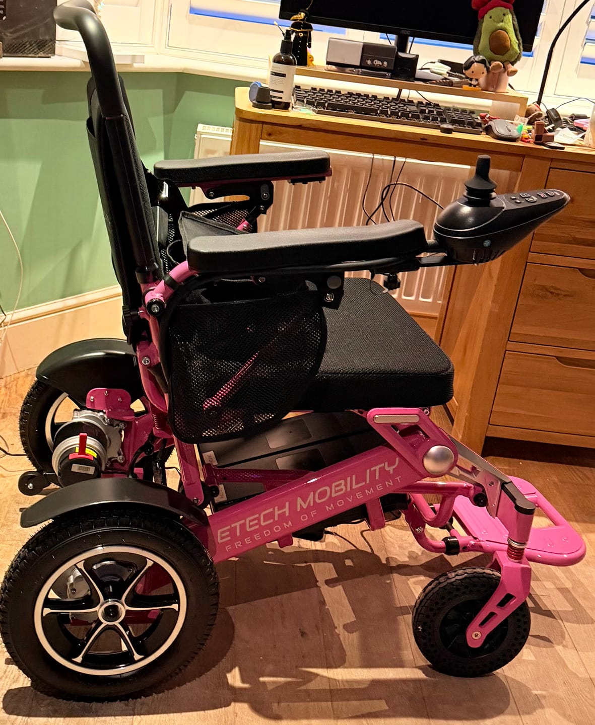 Customer photo review of Limited Edition Pink Lightweight Electric Wheelchair | Freedom Pro ST