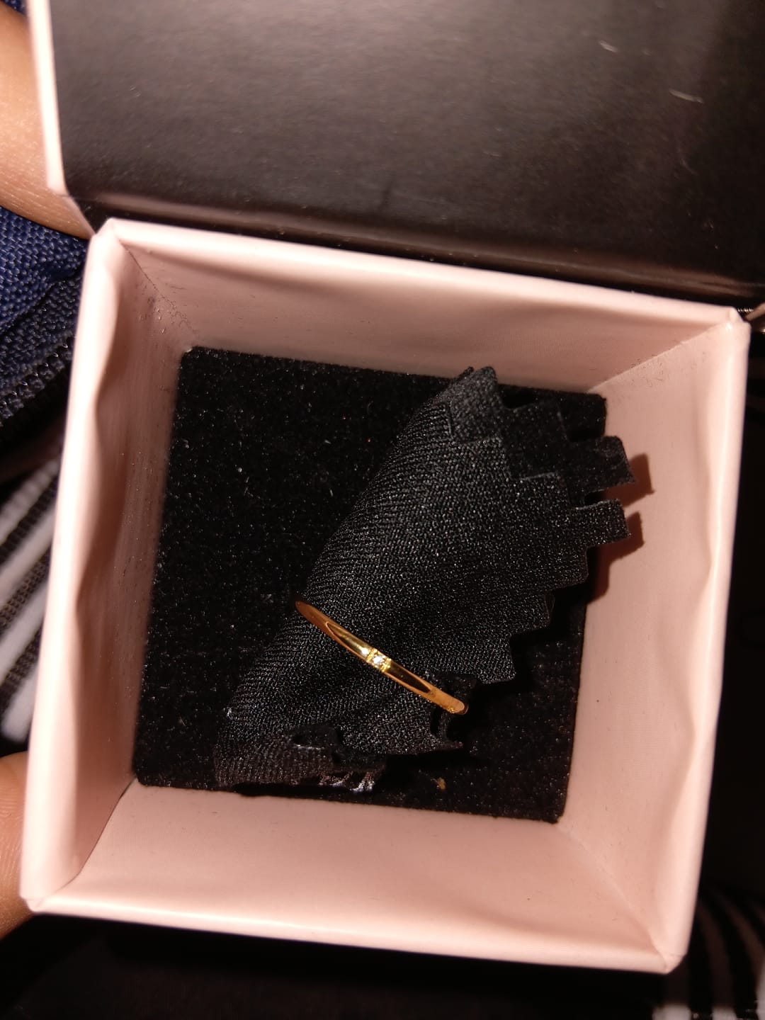 Customer photo review of Smooth Thin Stacking Ring
