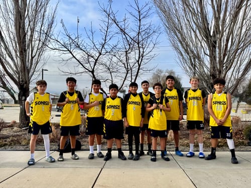 Customer photo review of Custom Black Yellow Double Side Sets Design Sportswear Basketball Jersey
