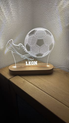 Customer photo review of 3d fußball nachtlicht