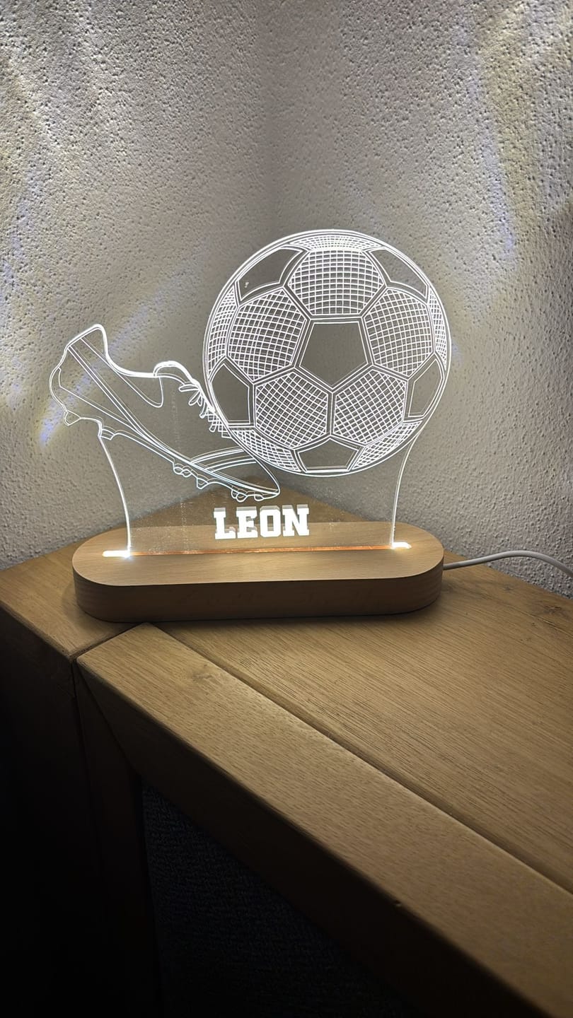 Customer photo review of 3d fußball nachtlicht