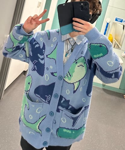 Customer photo review of Gay Shark Cardigan