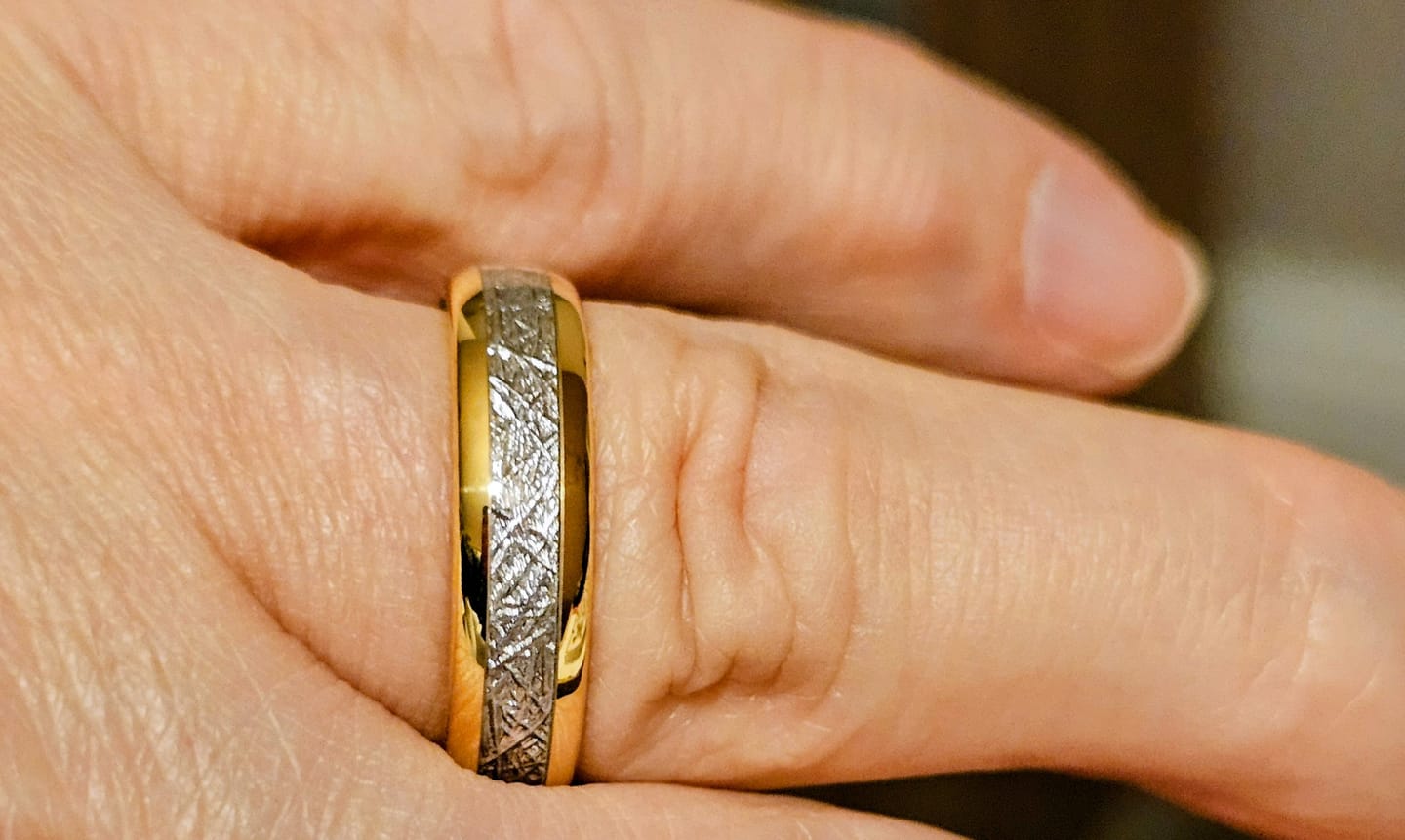 Customer photo review of The Golden Steel 6mm Wonder Ring