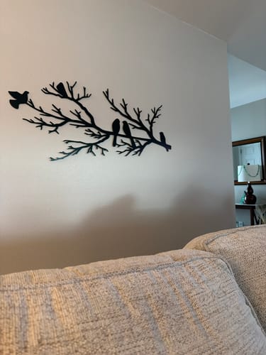 Customer photo review of Birds on a Branch Wall Art