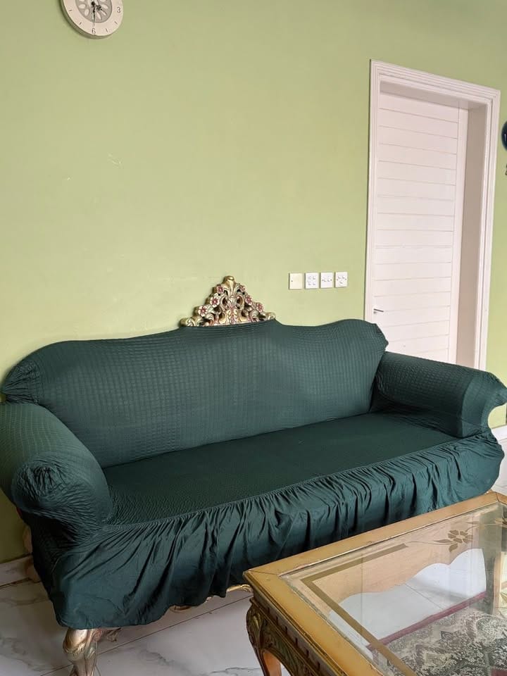 Customer photo review of GREEN FITTED BUBBLE SOFA COVER
