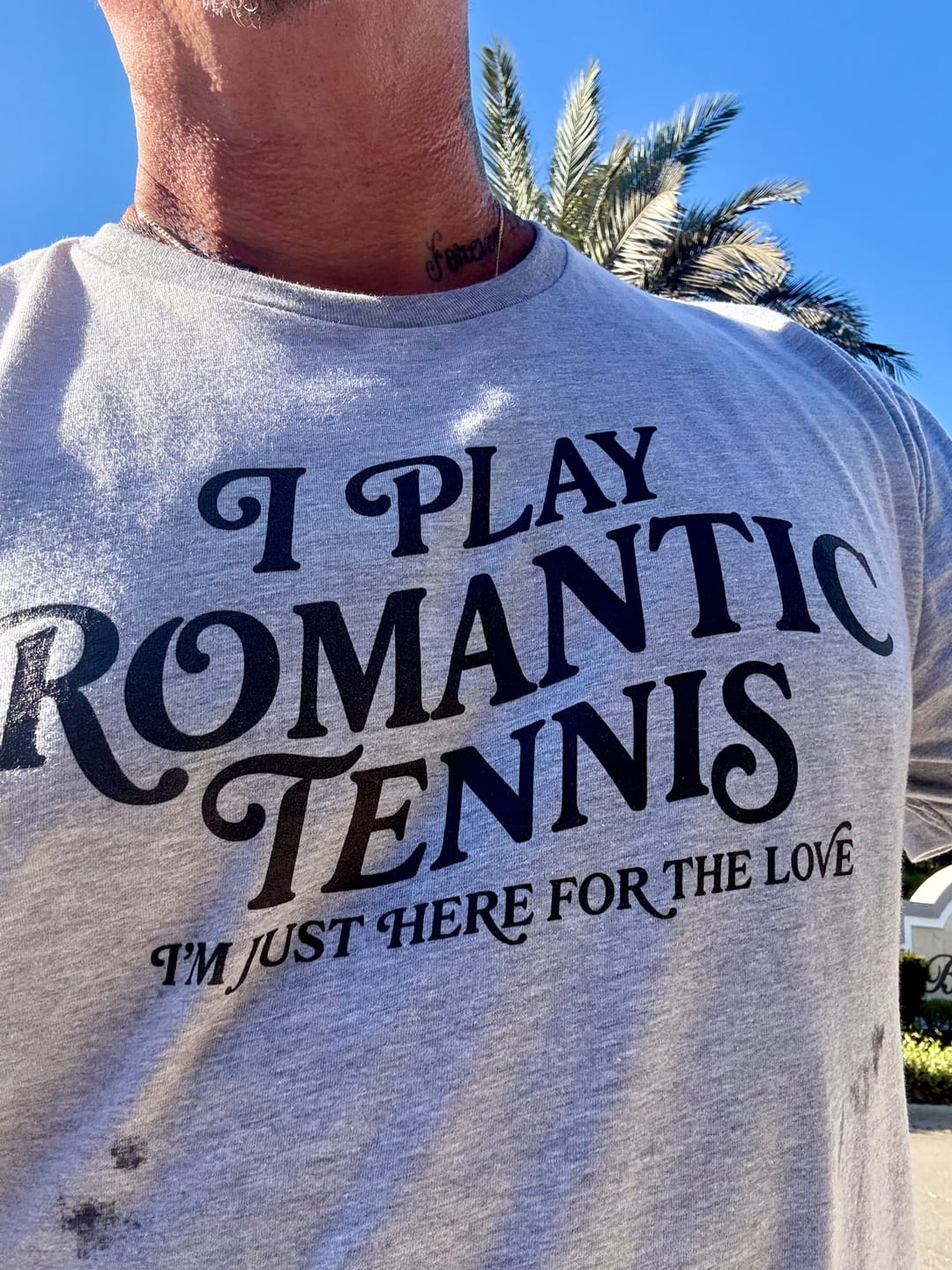 Customer photo review of Romantic Tennis T-Shirt