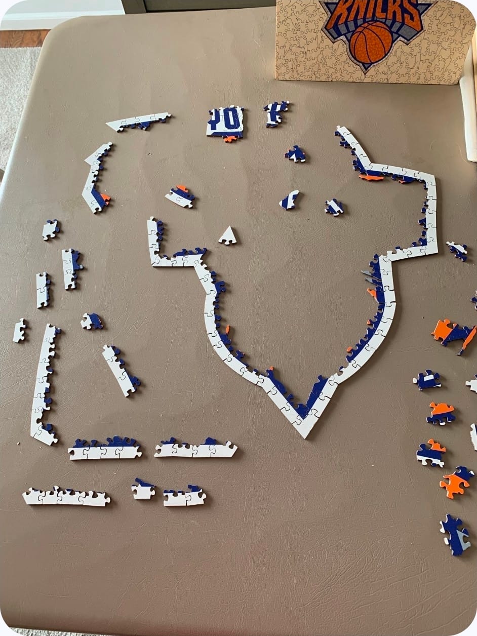 Customer photo review of New York Knicks™ - Wooden Puzzle